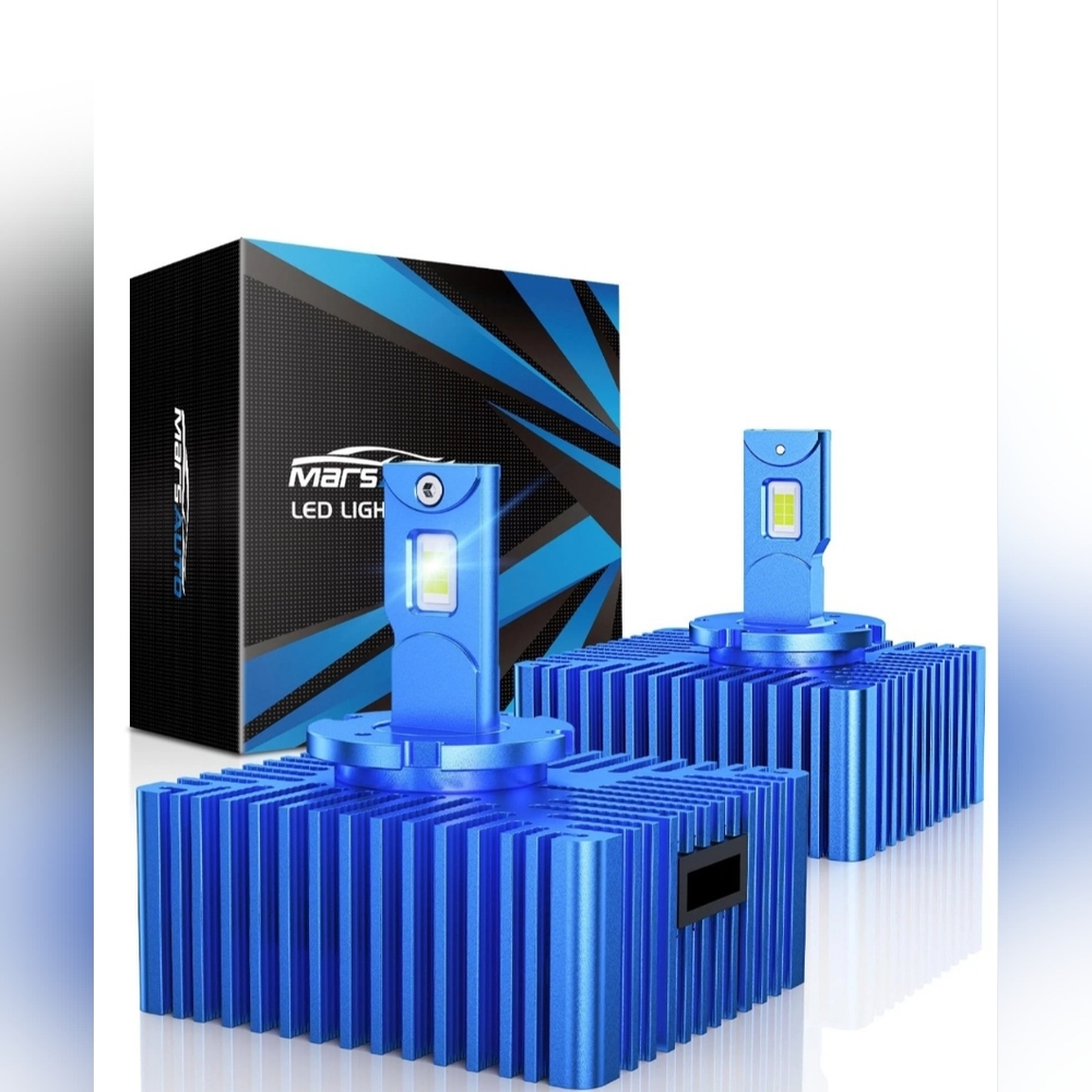 Marsauto Blue D5S D5R Bulbs, fit for HID Bulbs Base 6000K Cold White 2-Pack Box.